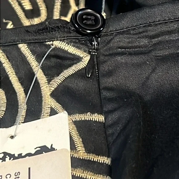 Kokomo Unlimited Lotus Embroidery Skirt Women's Small Black Ivory Maxi Sample - Picture 9 of 9